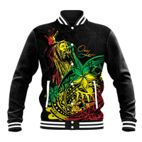 Personalised Reggae Jawaiian Festive Baseball Jacket Mix Polynesian