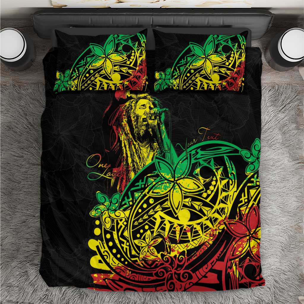 Personalised Reggae Jawaiian Festive Bedding Set Mix Polynesian