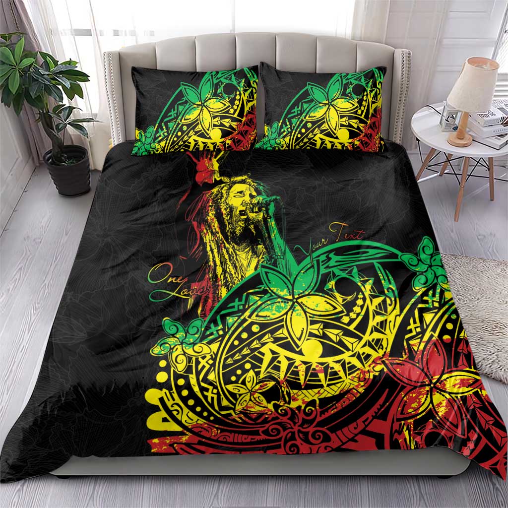Personalised Reggae Jawaiian Festive Bedding Set Mix Polynesian