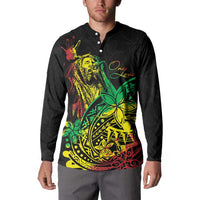 Personalised Reggae Jawaiian Festive Button Sweatshirt Mix Polynesian