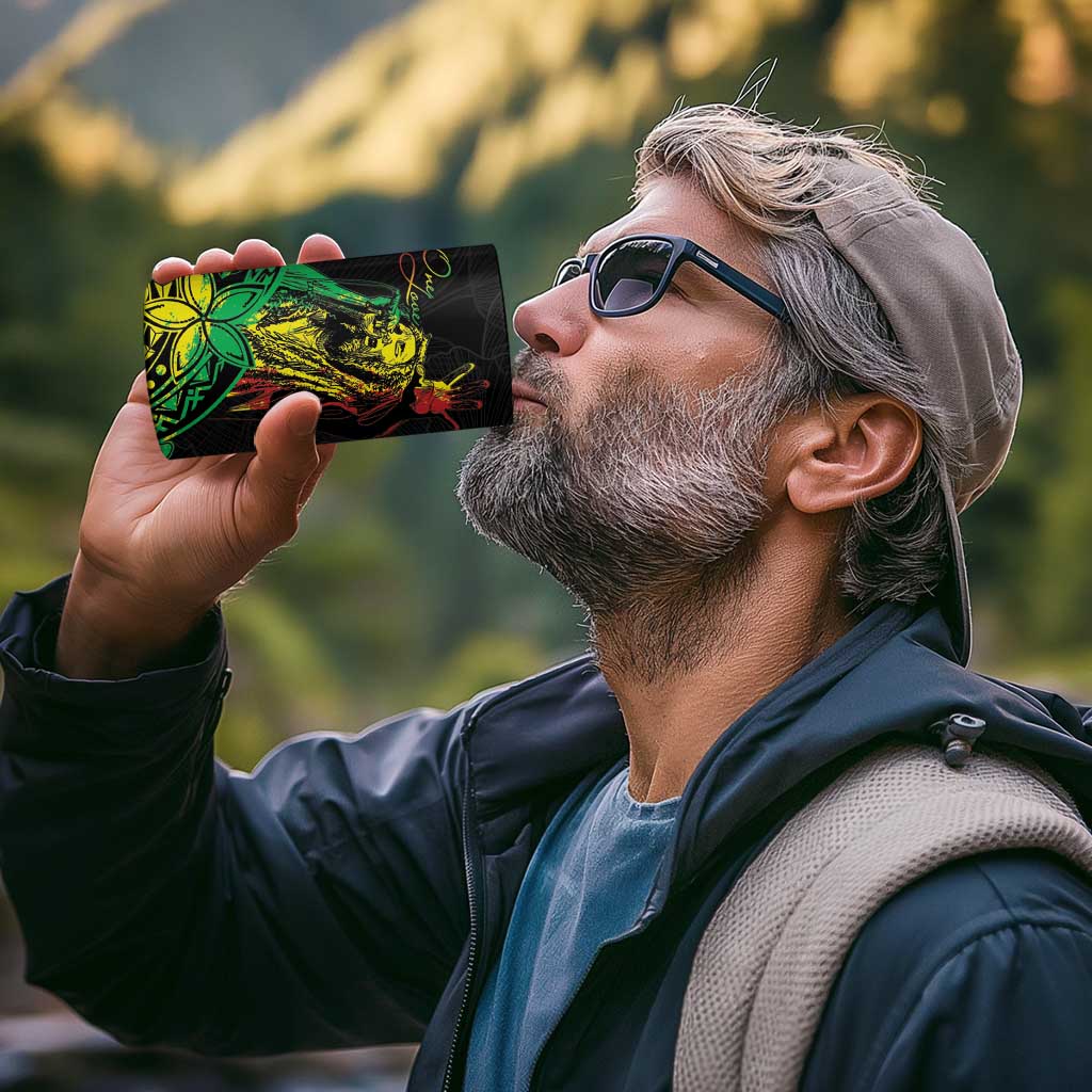 Personalised Reggae Jawaiian Festive 4 in 1 Can Cooler Tumbler Mix Polynesian