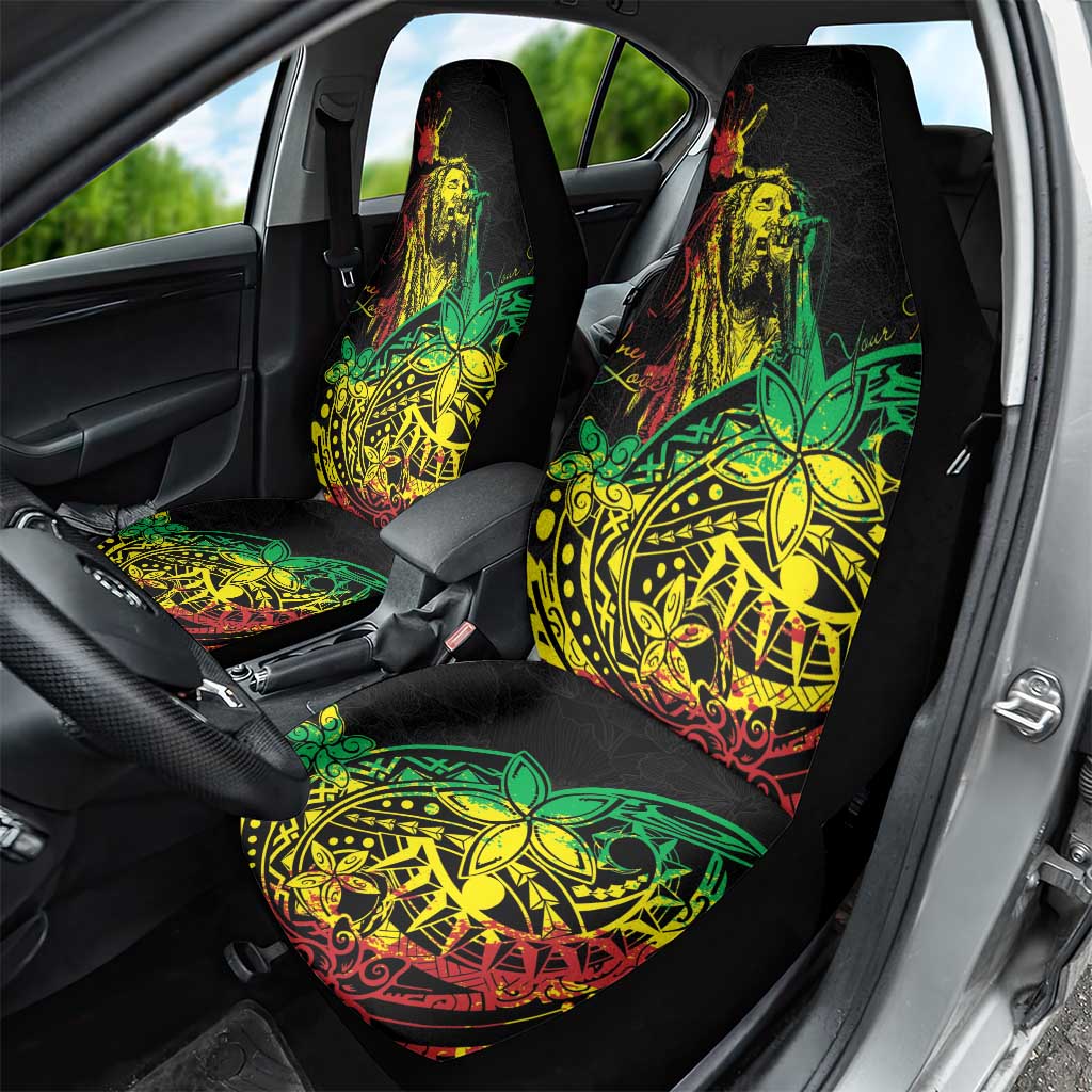 Personalised Reggae Jawaiian Festive Car Seat Cover Mix Polynesian
