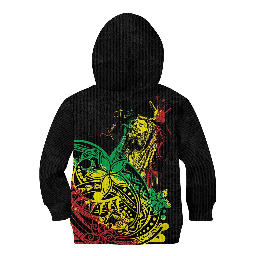 Personalised Reggae Jawaiian Festive Kid Hoodie Mix Polynesian