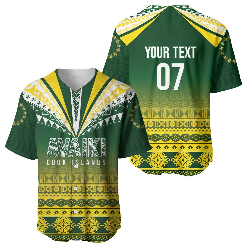 Cook Islands Rugby Custom Baseball Jersey Kuki Avaiki LT7 - Polynesian Pride