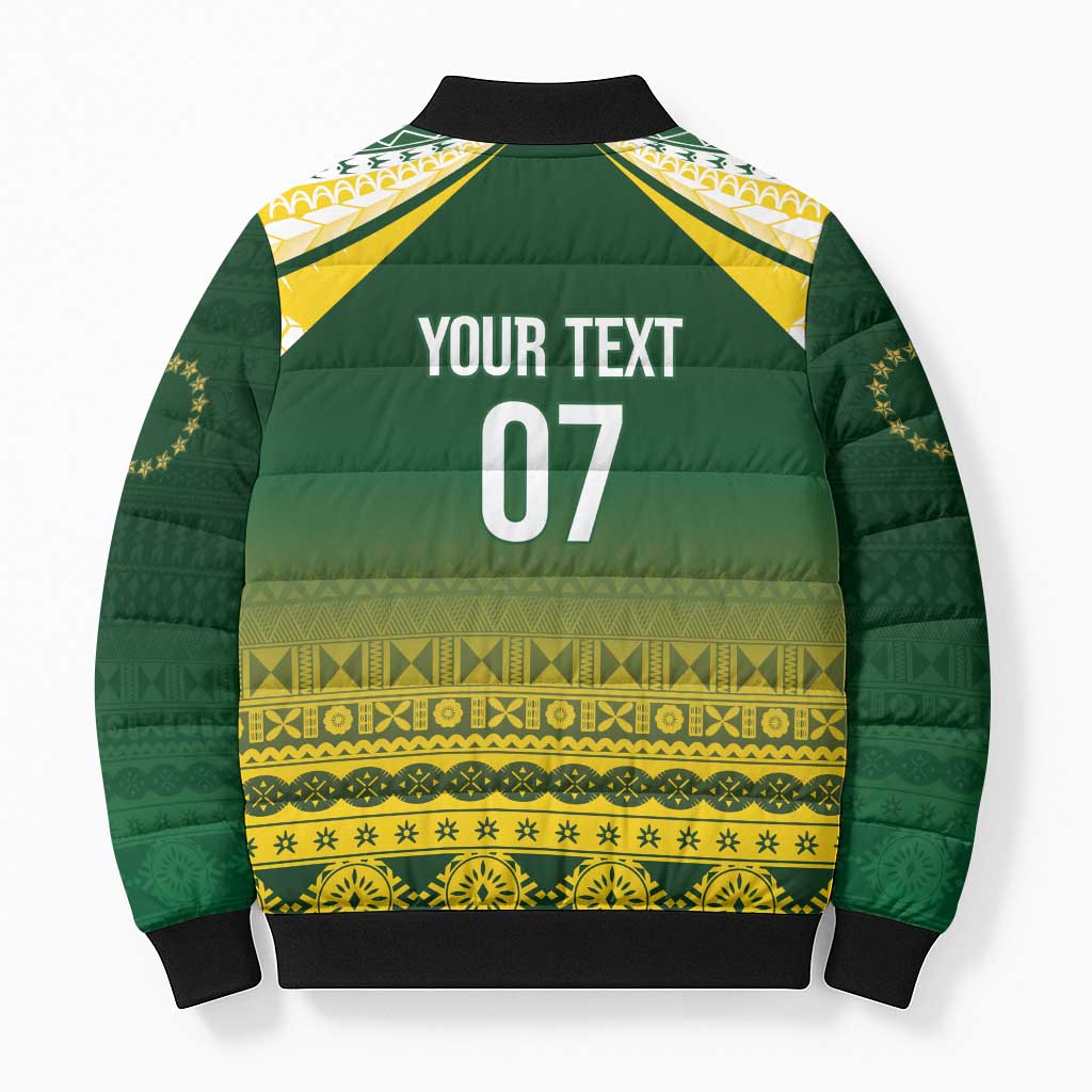 Cook Islands Rugby Custom Bomber Puffer Jacket Kuki Avaiki LT7 - Polynesian Pride