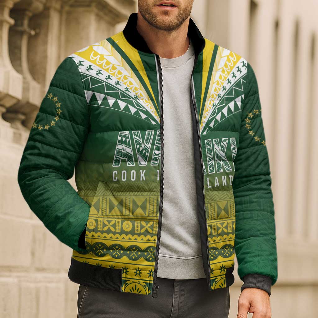 Cook Islands Rugby Custom Bomber Puffer Jacket Kuki Avaiki LT7 - Polynesian Pride