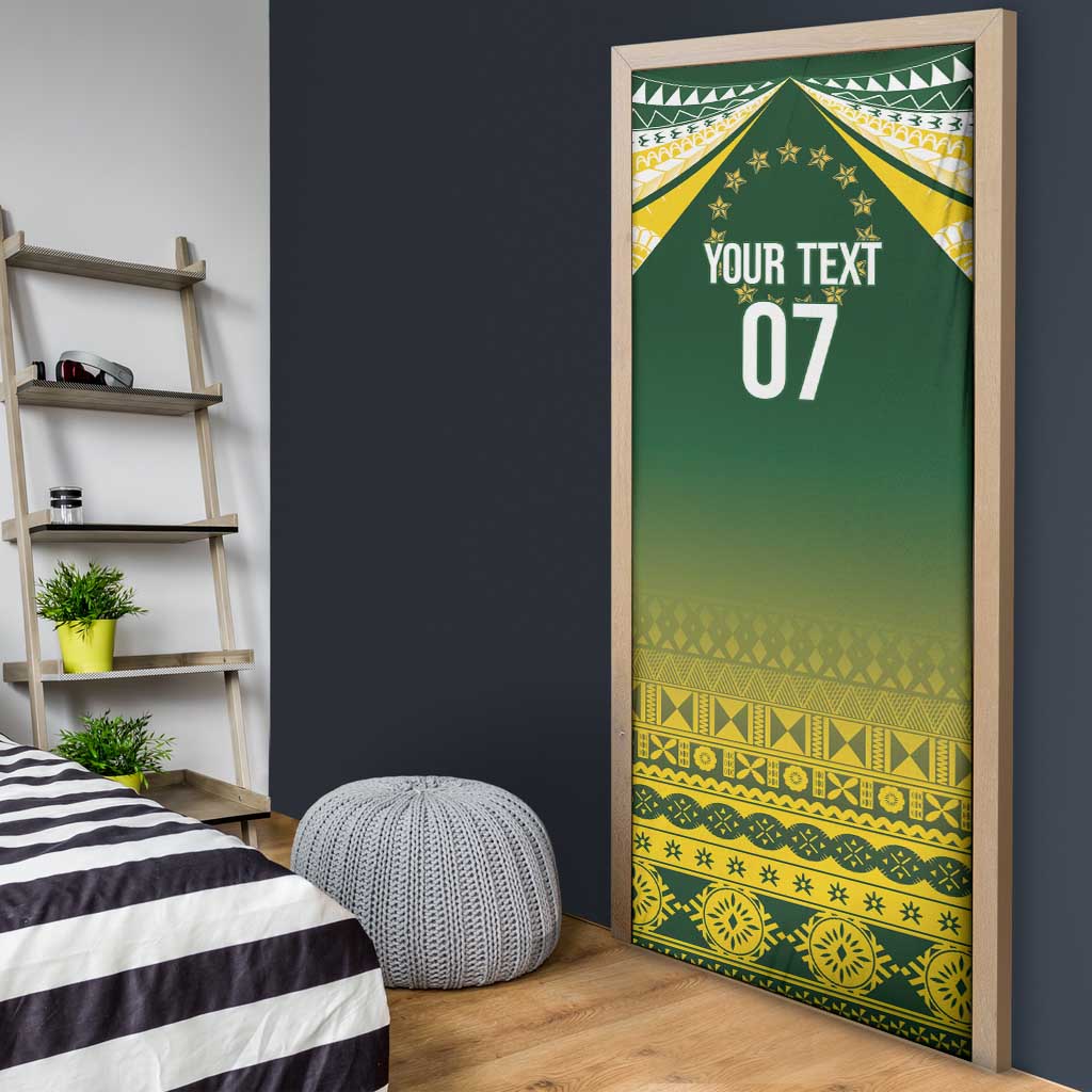 Cook Islands Rugby Custom Door Cover Kuki Avaiki LT7 - Polynesian Pride