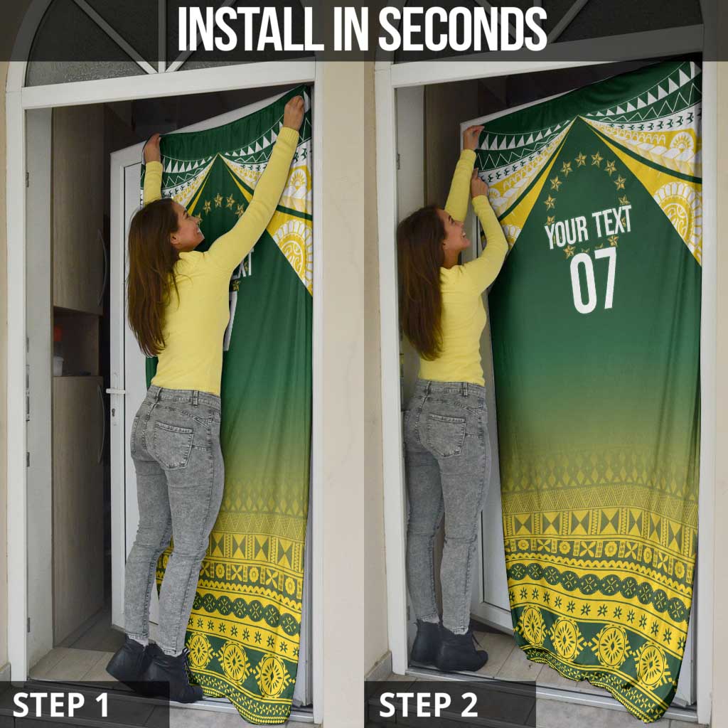 Cook Islands Rugby Custom Door Cover Kuki Avaiki LT7 - Polynesian Pride