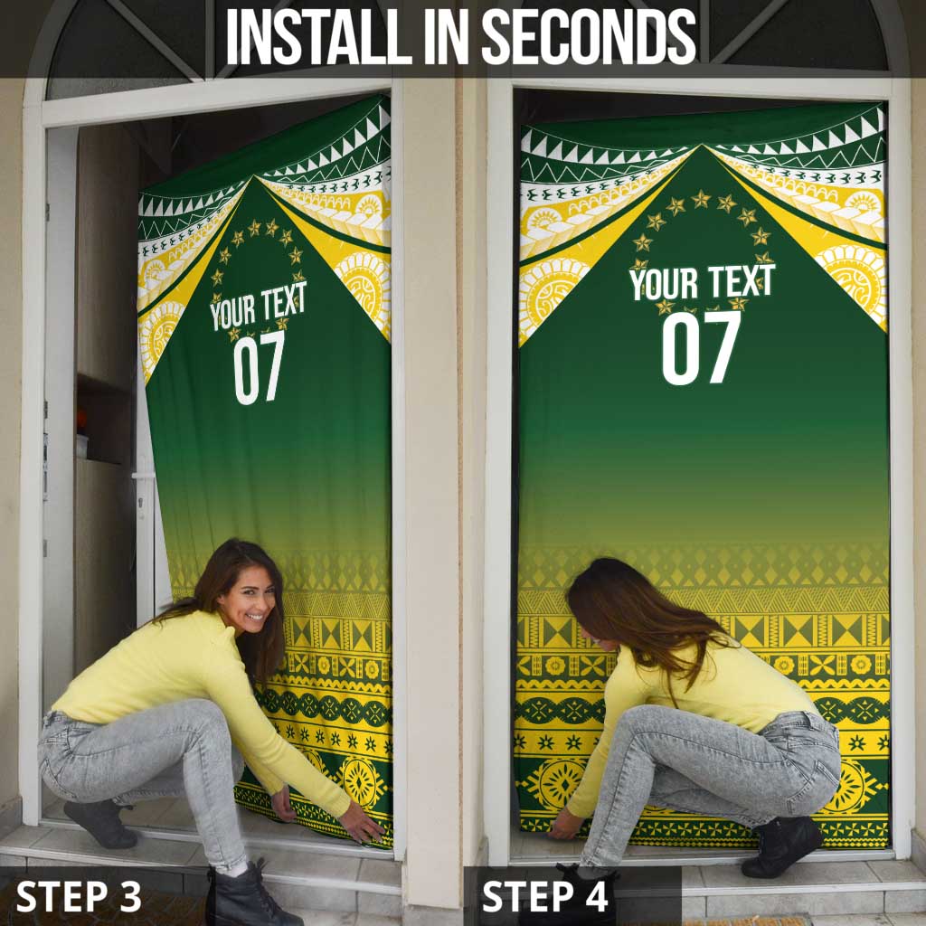 Cook Islands Rugby Custom Door Cover Kuki Avaiki LT7 - Polynesian Pride