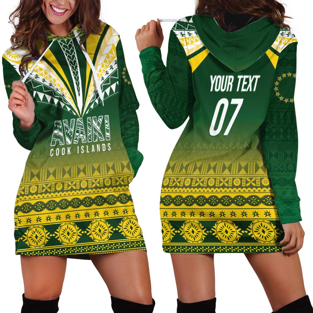 Cook Islands Rugby Custom Hoodie Dress Kuki Avaiki LT7 - Polynesian Pride
