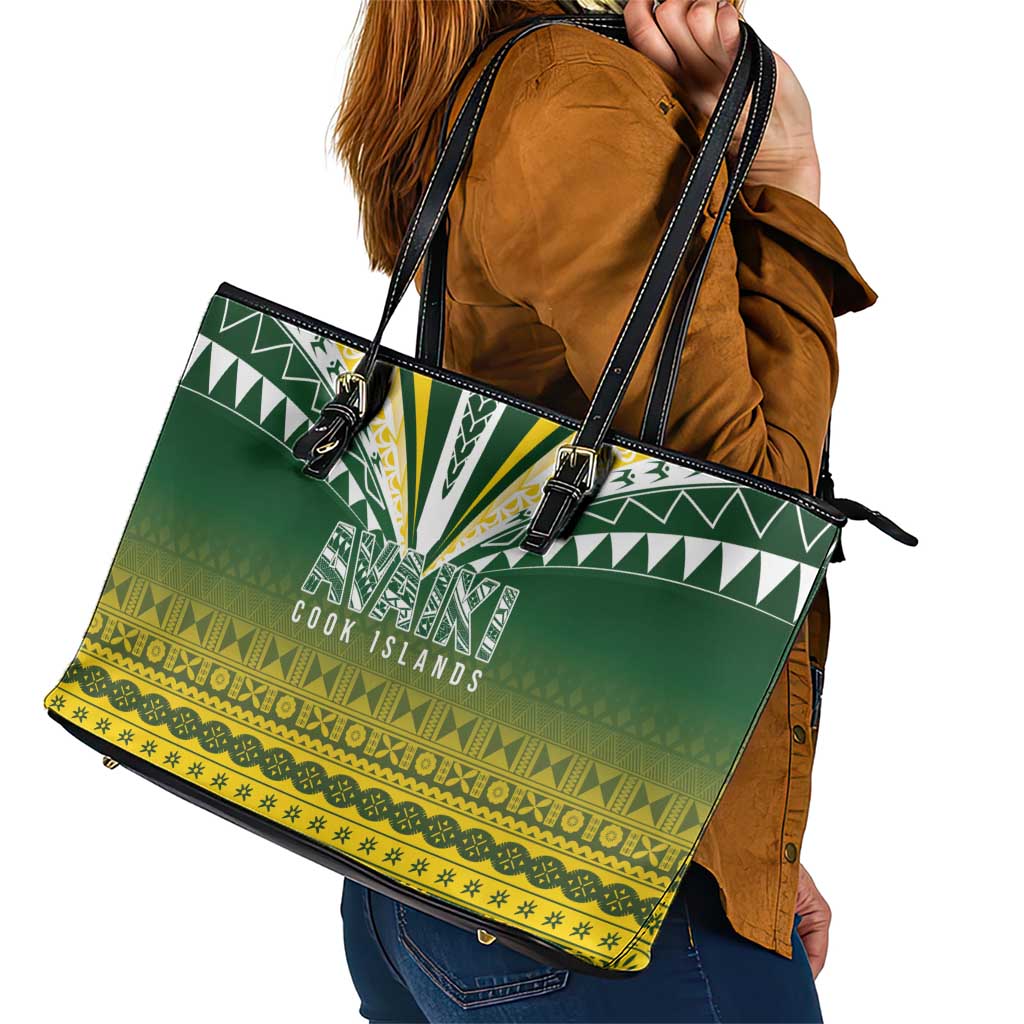 Cook Islands Rugby Leather Tote Bag Kuki Avaiki LT7 - Polynesian Pride