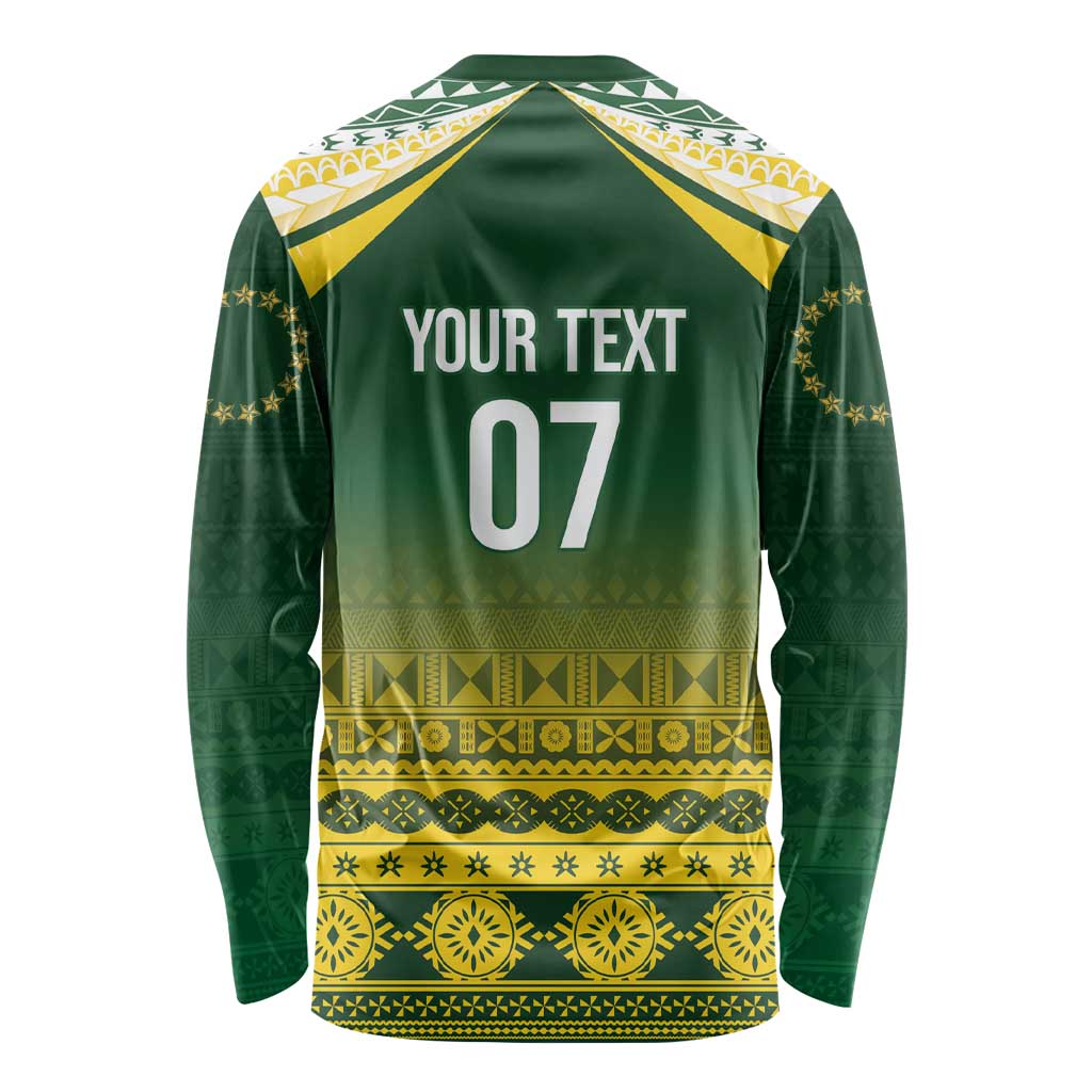 Cook Islands Rugby Custom Long Sleeve Shirt Kuki Avaiki LT7 - Polynesian Pride