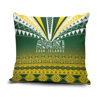Cook Islands Rugby Pillow Cover Kuki Avaiki LT7 Yellow Green - Polynesian Pride