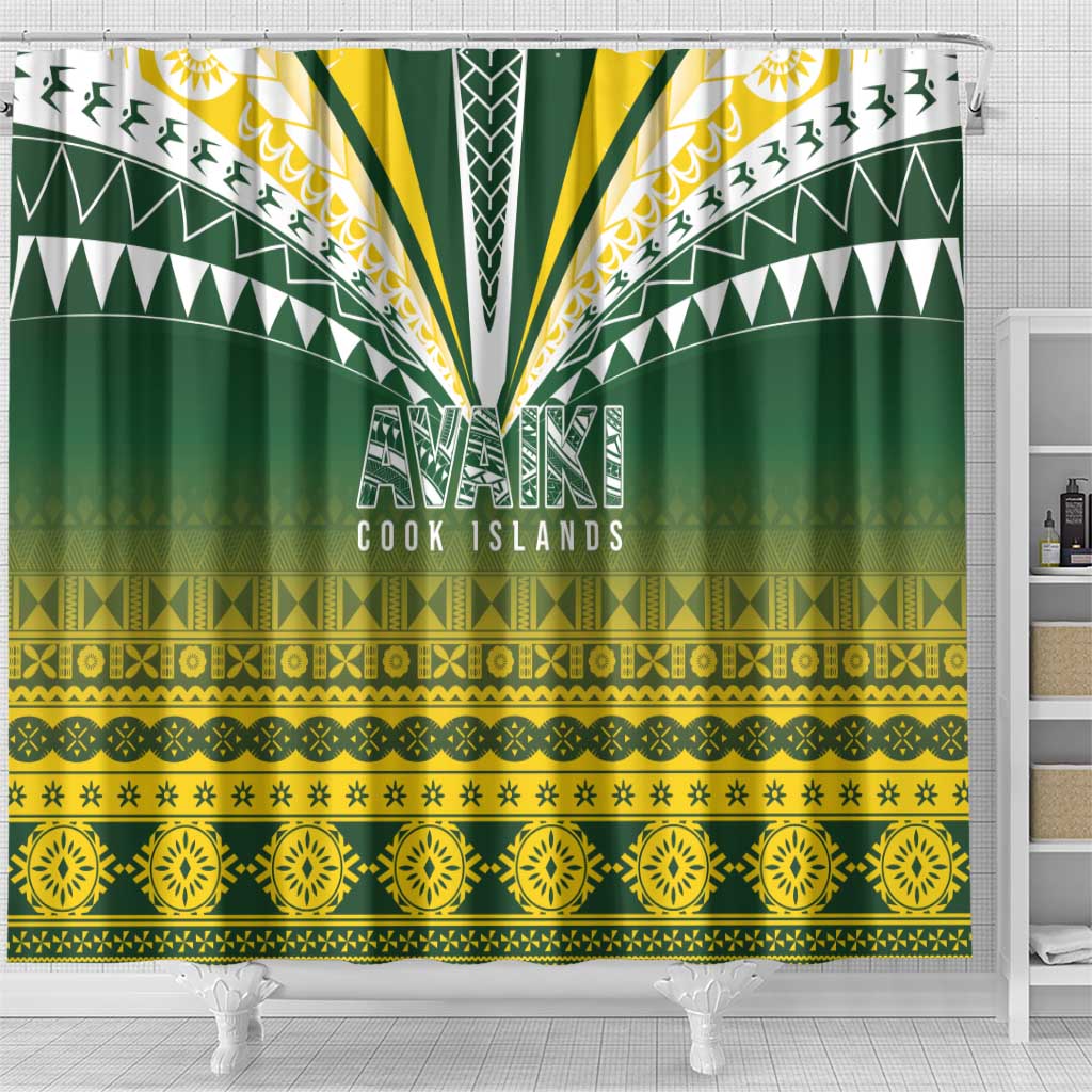 Cook Islands Rugby Shower Curtain Kuki Avaiki LT7 - Polynesian Pride