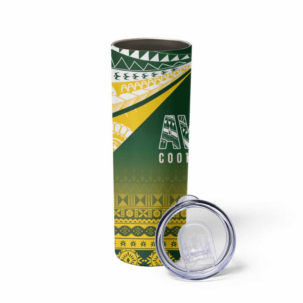 Cook Islands Rugby Skinny Tumbler Kuki Avaiki LT7 - Polynesian Pride