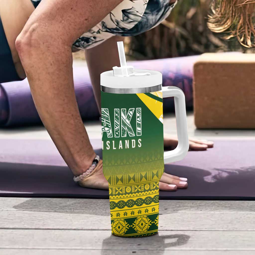 Cook Islands Rugby Tumbler With Handle Kuki Avaiki LT7 - Polynesian Pride
