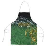 Cook Islands Rugby Kuki Avaiki Apron Tribal Turtle LT7 Dark Green - Polynesian Pride