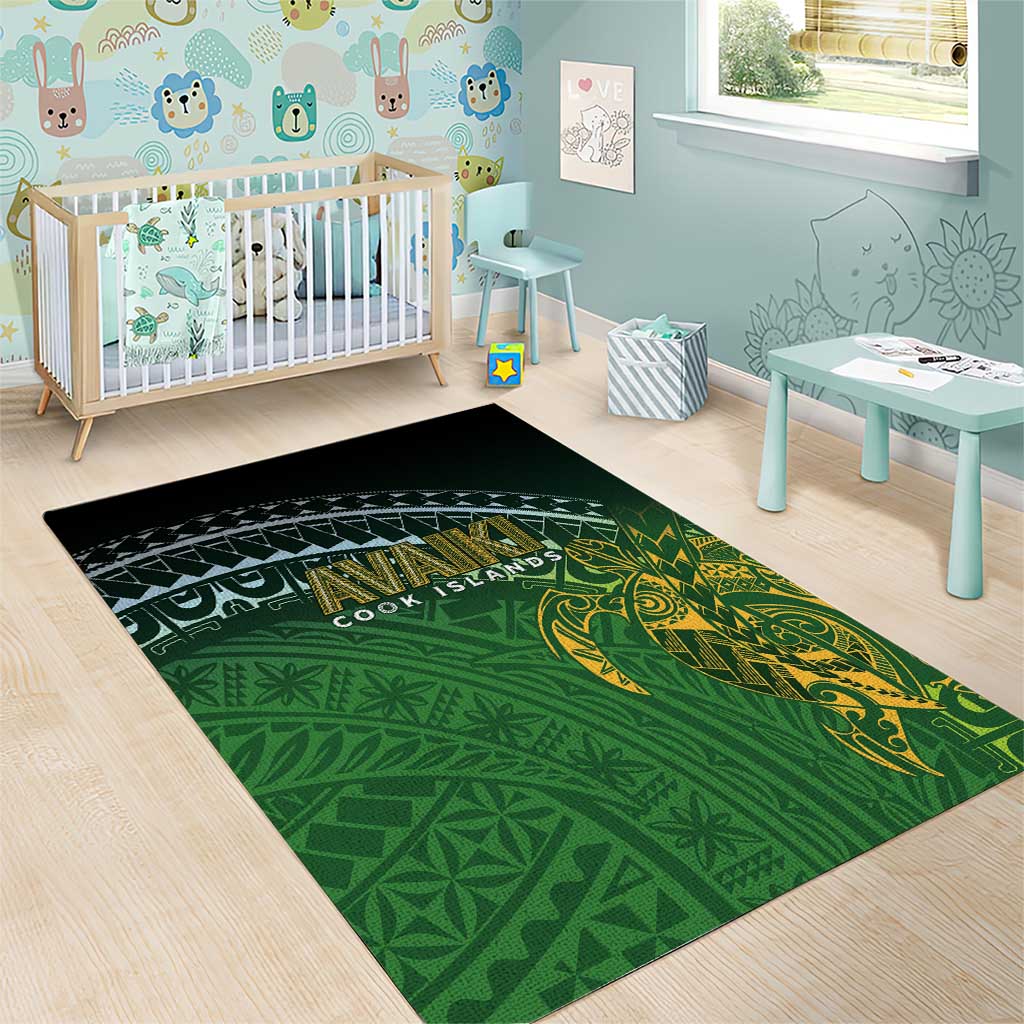 Cook Islands Rugby Kuki Avaiki Area Rug Tribal Turtle LT7 - Polynesian Pride