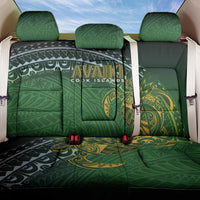 Cook Islands Rugby Kuki Avaiki Back Car Seat Cover Tribal Turtle LT7 One Size Dark Green - Polynesian Pride