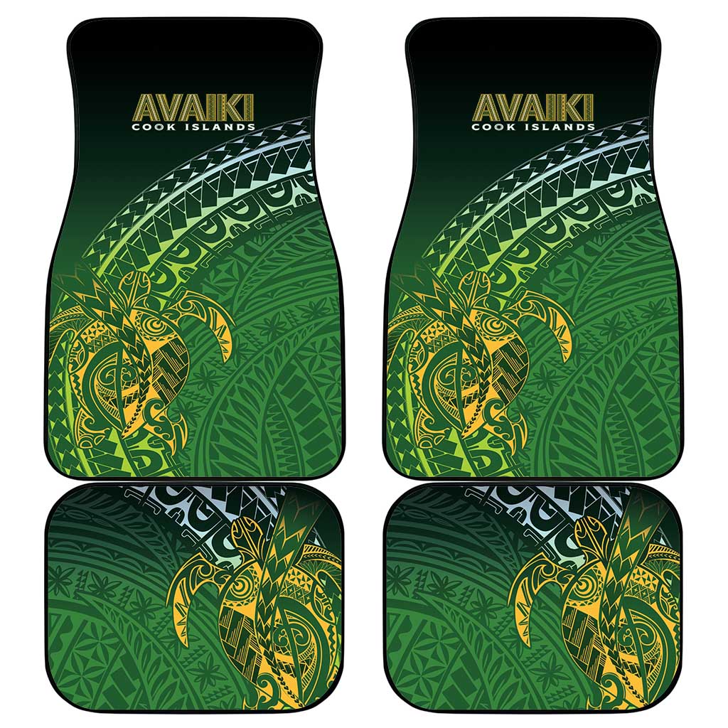 Cook Islands Rugby Kuki Avaiki Car Mats Tribal Turtle LT7 - Polynesian Pride