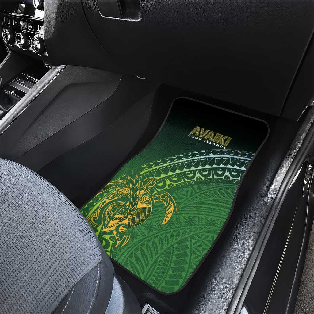 Cook Islands Rugby Kuki Avaiki Car Mats Tribal Turtle LT7 - Polynesian Pride