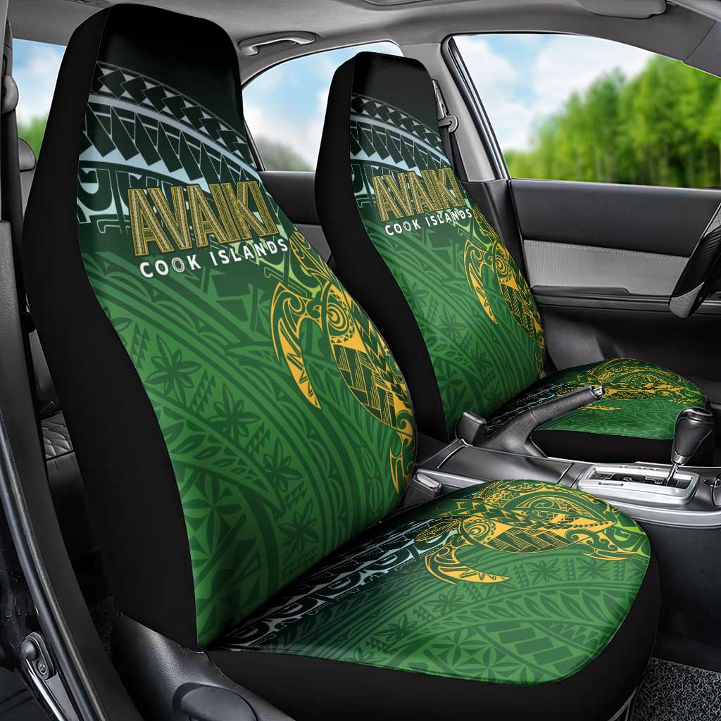 Cook Islands Rugby Kuki Avaiki Car Seat Cover Tribal Turtle LT7 - Polynesian Pride