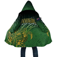 Cook Islands Rugby Kuki Avaiki Cloak Tribal Turtle LT7 Unisex Dark Green - Polynesian Pride