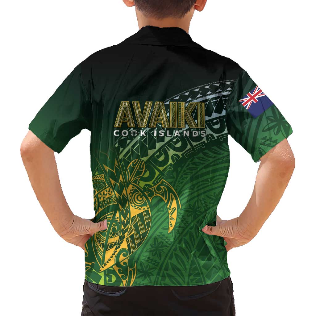 Cook Islands Rugby Kuki Avaiki Family Matching Tank Maxi Dress and Hawaiian Shirt Tribal Turtle LT7 - Polynesian Pride