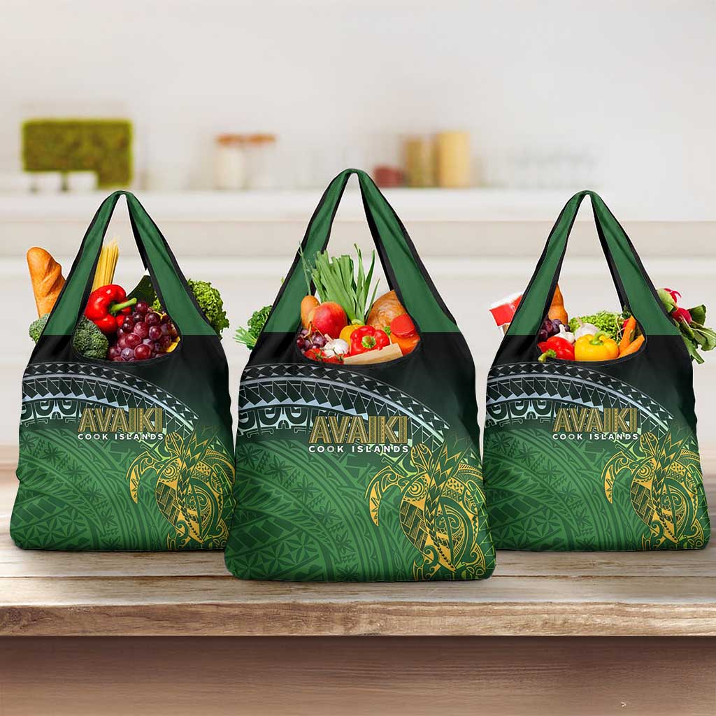 Cook Islands Rugby Kuki Avaiki Grocery Bag Tribal Turtle - Polynesian Pride