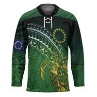 Cook Islands Rugby Kuki Avaiki Hockey Jersey Tribal Turtle LT7 Unisex Dark Green - Polynesian Pride