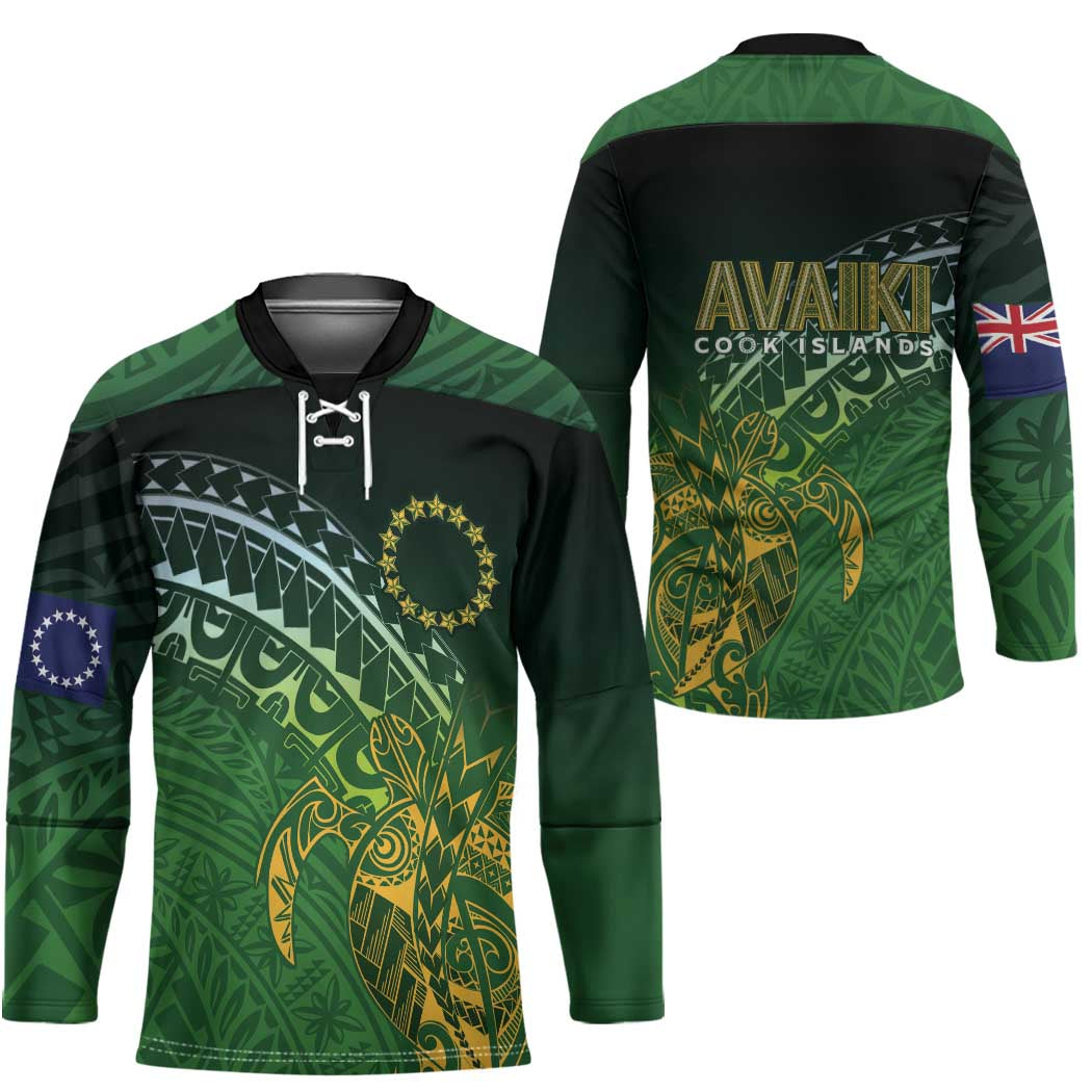 Cook Islands Rugby Kuki Avaiki Hockey Jersey Tribal Turtle LT7 - Polynesian Pride
