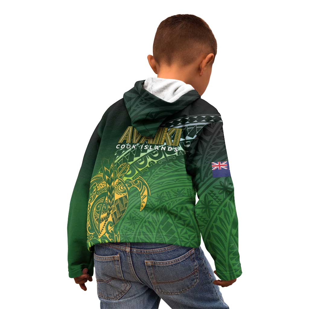 Cook Islands Rugby Kuki Avaiki Kid Hoodie Tribal Turtle LT7 - Polynesian Pride
