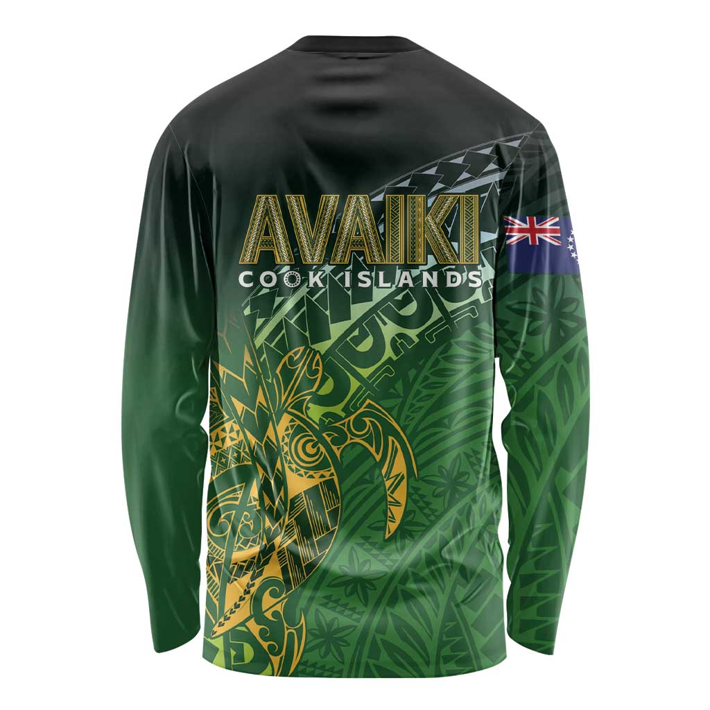 Cook Islands Rugby Kuki Avaiki Long Sleeve Shirt Tribal Turtle LT7 - Polynesian Pride
