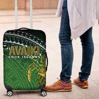 Cook Islands Rugby Kuki Avaiki Luggage Cover Tribal Turtle LT7 Dark Green - Polynesian Pride