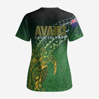 Cook Islands Rugby Kuki Avaiki Scrub Top Tribal Turtle LT7 - Polynesian Pride