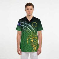 Cook Islands Rugby Kuki Avaiki Scrub Top Tribal Turtle LT7 - Polynesian Pride