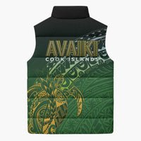 Cook Islands Rugby Kuki Avaiki Sleeveless Puffer Jacket Tribal Turtle LT7 - Polynesian Pride