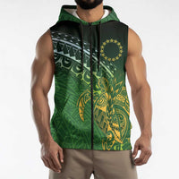 Cook Islands Rugby Kuki Avaiki Sleeveless Zip Hoodie Tribal Turtle LT7 - Polynesian Pride