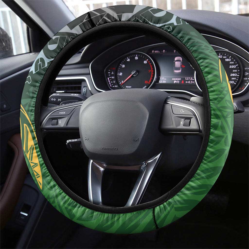 Cook Islands Rugby Kuki Avaiki Steering Wheel Cover Tribal Turtle LT7 - Polynesian Pride