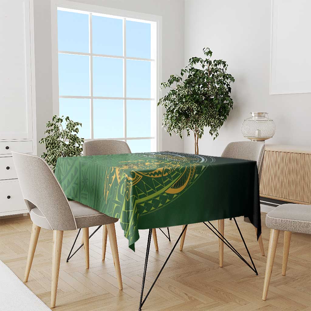Cook Islands Rugby Kuki Avaiki Tablecloth Tribal Turtle - Polynesian Pride