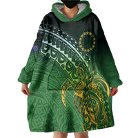 Cook Islands Rugby Kuki Avaiki Wearable Blanket Hoodie Tribal Turtle LT7 - Polynesian Pride