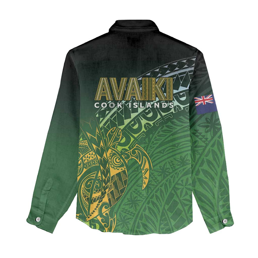 Cook Islands Rugby Kuki Avaiki Women Casual Shirt Tribal Turtle LT7 - Polynesian Pride
