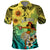Honolulu Hawaii Polo Shirt Ilima Plumeria with Hula Girl LT7 Colorful - Polynesian Pride