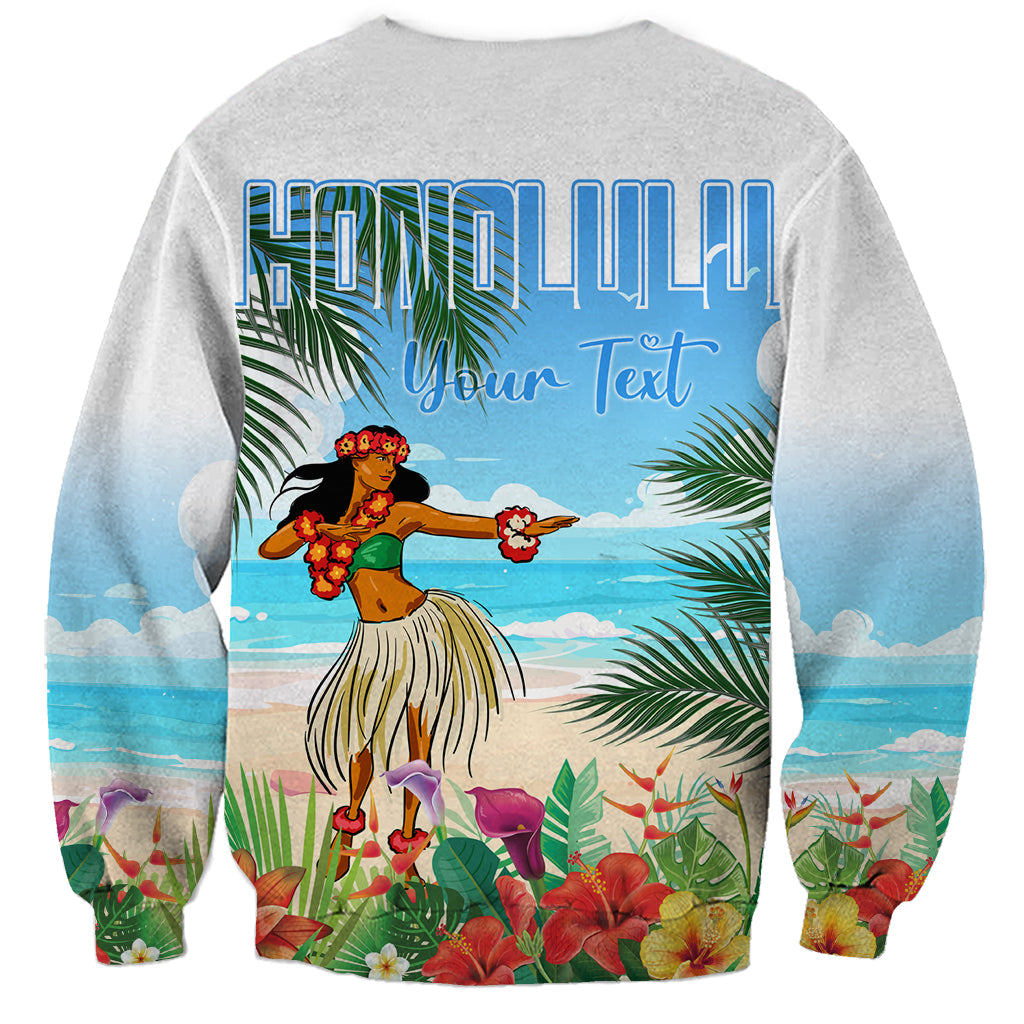 Personalised Hawaii Hula Girl Sweatshirt Honolulu Festival LT7 - Polynesian Pride