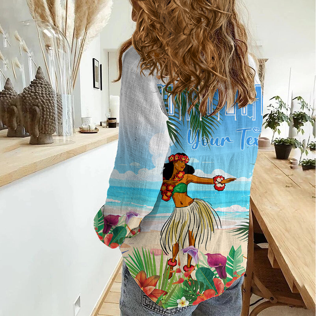 Personalised Hawaii Hula Girl Women Casual Shirt Honolulu Festival LT7 - Polynesian Pride