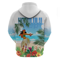 Personalised Hawaii Hula Girl Zip Hoodie Honolulu Festival LT7 - Polynesian Pride