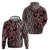 Maori Taniko Patterns Hoodie Brown Patiki Motifs Mix Whakairo Ngaru