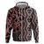 Maori Taniko Patterns Hoodie Brown Patiki Motifs Mix Whakairo Ngaru