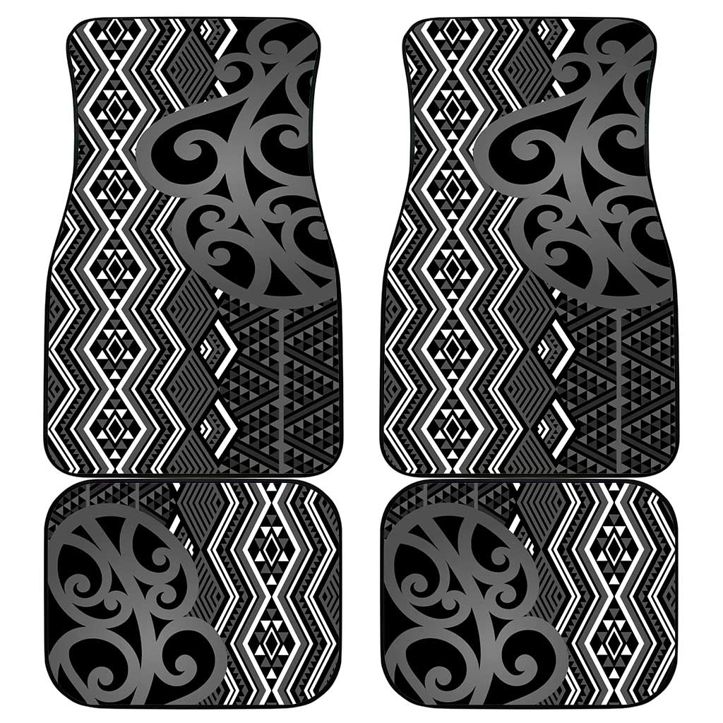 Maori Taniko Patterns Car Mats Black Patiki Motifs Mix Whakairo Ngaru