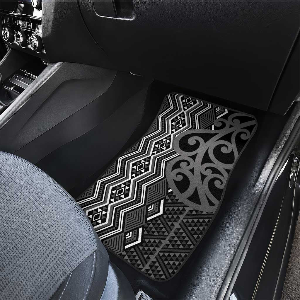 Maori Taniko Patterns Car Mats Black Patiki Motifs Mix Whakairo Ngaru